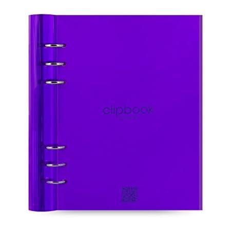Amazon クリップブック 半透明 バインダー A5 Purple ファイロファックス Filofax バインダー システム手帳 ダイアリー ノート 並行輸入品 システム手帳 文房具 オフィス用品