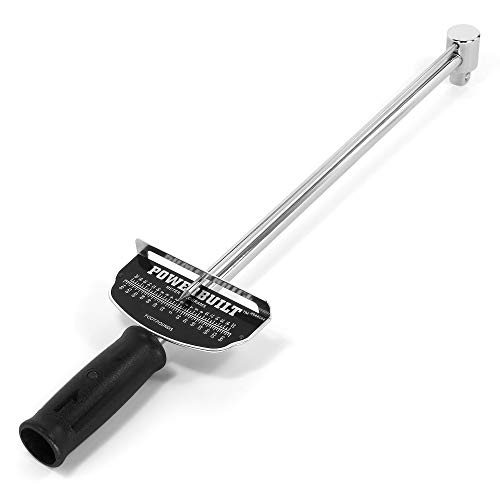 Powerbuilt 1/2-Inch Drive Needle Torque Wrench, Beam Torque Wrench 0-140 Foot/Pounds and 0-20 Meter/Kilograms, High Visibility Markings for Easy Readings - 644044 by Powerbuilt - Image 7