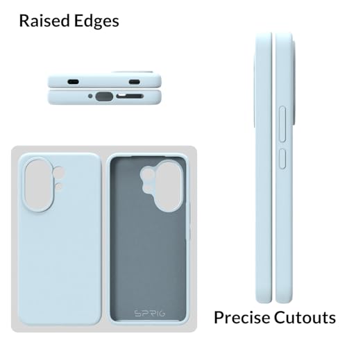 Image of SPRIG Compatible with Vivo V60 Premium SilkTone Back Cover Drop Tested Shock Proof Mobile Case for Men, Women, Boys and Girls with Camera Protection (Light Blue)