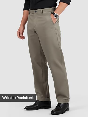 Image of Beyoung Men's Japanese Pants | Slouchy Fit 4 Pocket Classic Trousers for Men | Lightweight & Wrinkle-Resistant Formal Wear