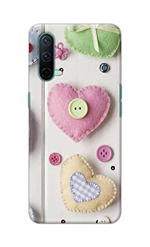 Image of PRINTFIDAA Heart Shape Hard Back Cover for OnePlus Nord CE 5G (2021), OnePlus Nord Core Edition 5G (2021) Back Cover -(P6) KAT1010