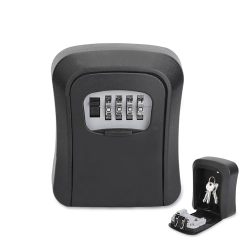 EALRIDV Cassetta Chiavi con Codice 4 Cifre, Cassetta Sicurezza Chiavi, Key Box da Parete, Cassetta Portachiavi con Codice per Ingresso Casa, Uso Esterno Appartamento Garage