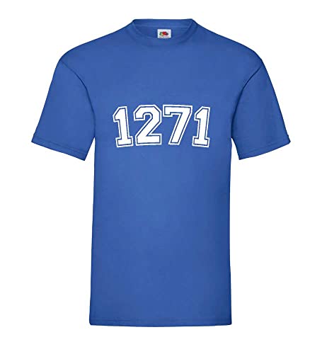 T-shirt pour homme bleu roi XXXL en maille douce résistante