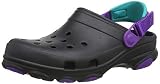 Crocs Classic All Terrain Clog, Black/Neon Purple, Men's 12/Women's 14