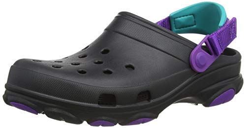 Crocs Classic All Terrain Clog, Obstrucción Zuecos Unisex Adulto, Negro (Neon Purple), 39-40