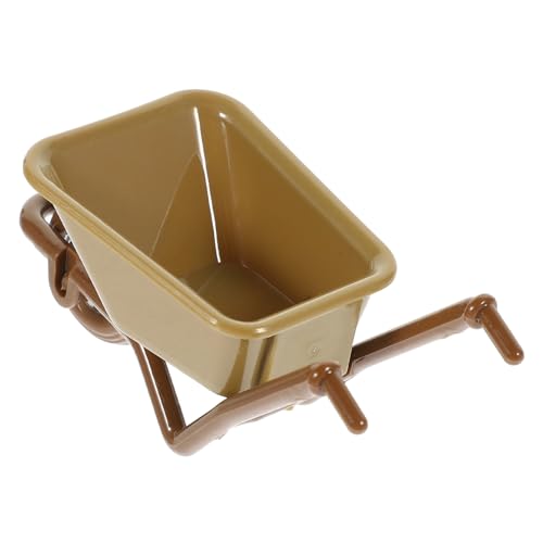KOMBIUDA Modelo de Carro Carrito de Compras para Remo de Bote pequeño Juguete playmobile decoración Jardin carros de Paisaje en Miniatura Carro de Granja en Miniatura AbS Brown