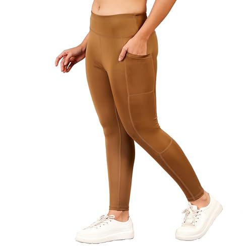 Image of NEVER LOSE Thick High Waist Yoga Pants with Pockets, Tummy Control Workout Running Yoga Leggings for Women