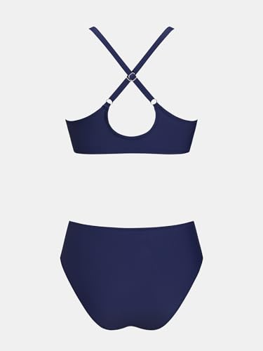 Image of CUPSHE Women's Two Piece Bikini Set Floral Print Knot Bunny Tie | Bunny Tie,Adjustable Straps,Soft Removable Cups,Flattering Bathing Suit For Vacation And Beach