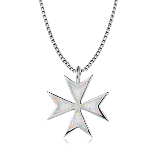 Collier opale feu bleu blanc pour femme, le cadeau idéal en pierre de naissance 925