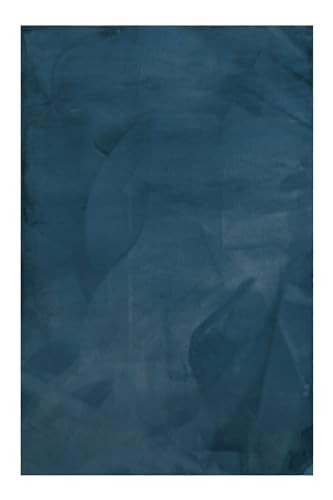 Wecon Home Moderner, sehr Flauschiger Hochflor Teppich von Esprit perfekt für Wohnzimmer, Schlafzimmer und mehr - Alice (70 x 140 cm, Petrol)