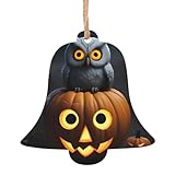 Weihnachtsschmuck aus Holz Eule Geist Kürbis Halloween Weihnachtsschmuck für Malerei Mittelpunkt Urlaub hängende Dekorationen