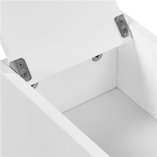 Yaheetech Mobile da Bagno Salvaspazio Alto e Stretto Carrellino Salvaspazio Mensola Nicchia con Ruote Organizzatore Mobiletto da Terra Porta Carta Igienica 50 × 17 × 58 cm Bianco