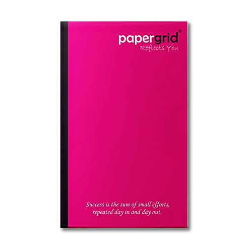 Image of papergrid Notebook - Cut Size Book (27.2 cm x 16.7 cm), Single Line, 160 Pages, Soft Cover - Pack of 6