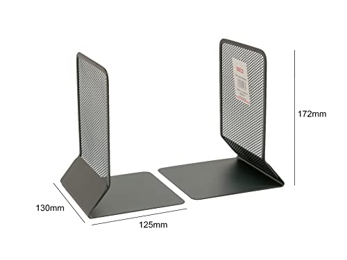 OSCO Wiremesh Bookends, Heavy Duty Metal Mesh Book Supports for Shelves, Bookcases & Desks, Non-Slip Base, Ideal for Home, Office, School or Library Use, Single (Pack of 2) – Graphite - Cosy Home Interiors OSCO Wiremesh Bookends, Heavy Duty Metal Mesh Book Supports for Shelves, Bookcases & Desks, Non-Slip Base, Ideal for Home, Office, School or Library Use, Single (Pack of 2) – Graphite - Image 3