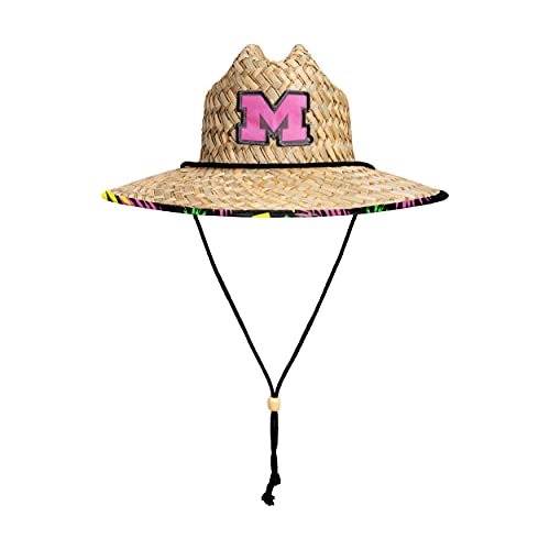Image of FOCO Men's NCAA College Team Logo Floral Straw Sun Hat