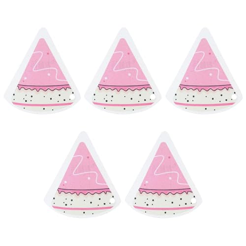 Image of Cute Pattern Sponge Scrubber Set, Cellulose Compressed Sponges, Non-Scratch Scrub Kitchen Cleaning Sponges 5 Pack Pink