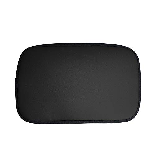 Image of FH Group Faux Leather Center Console Armrest Cushion, Luxury Seat Box Cover Protector fits Most Cars, SUVs, and Trucks Black