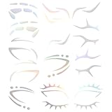 CIYODO 6 pièces Stickers Maquillage Yeux Temporaires Couleurs Arc-ciel pour Visage Festival Carnaval Halloween Cosplay Safe et Non Permanent