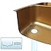 LQS 32” x 18” Gold Kitchen Sink, Undermount Kitchen Sinks, 50/50 Double Bowl Stainless Steel Sinks with Accessories