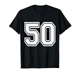 Number 50 Varsity Sports Team Jersey 50th Birthday 50 Years T-Shirt