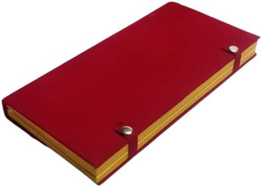 Beauty Tool Wooden Velvet Jwellery Jewel Storage Box for Big Aaram Chain Bangles & Earring for Women (12 X 6 Inches) | Pack Of 1 | (Gold With Red Color)