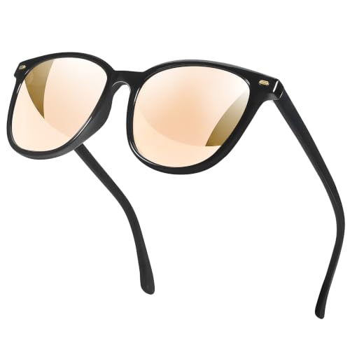 Image of Myiaur Polarized Sunglasses for Women, Square Mirrored Trendy Shades with UV Protection Reduce Glare Sun Glasses