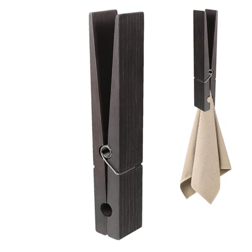 Alfileres de madera para ropa – Pinzas de madera dura que ahorran espacio | Clip de ropa de madera | Soporte gigante para toallas para sala de estar, lavandería y dormitorio