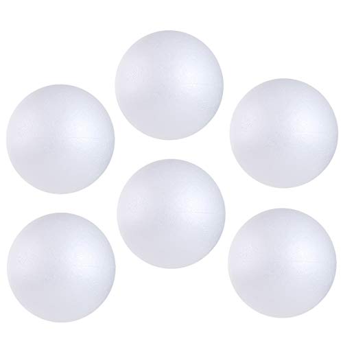 CCINEE 6PCS 6 Inch White Foam Balls Polystyrene Craft Balls Foam Balls for Art Craft Household School Projects and Christmas Easter Party Decorations Supply