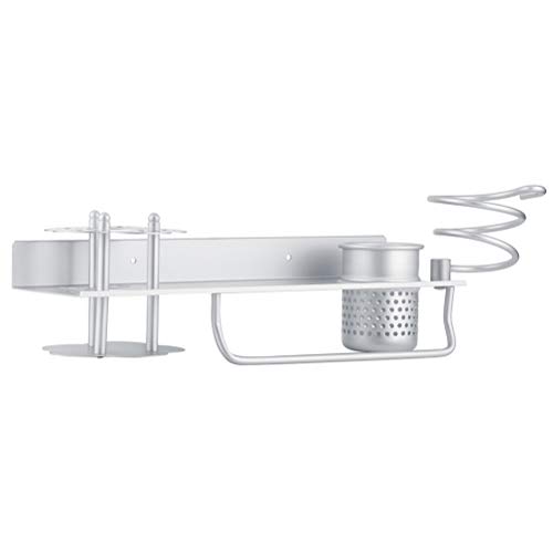 Raum Aluminium Wandmontage Badezimmer Lagerregal Haartrockner Halter Handtuchhalter Zahnbürste Zahnpasta Halter Tissue Organizer