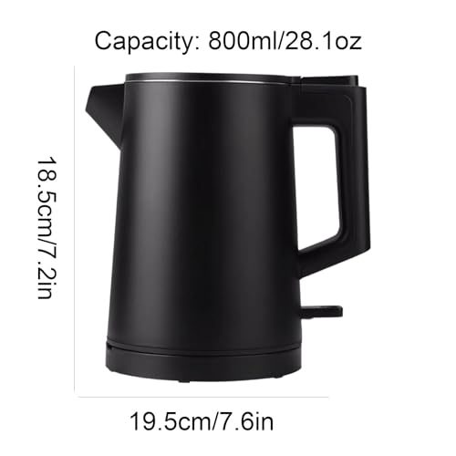 Tetera eléctrica de acero inoxidable para hogar 800ml miniatura 2