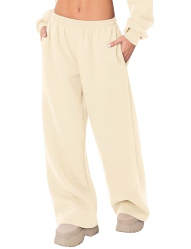 LOMON Wide Leg Sweatpants Women Fleece Sweat Pants Fall Clothes 2...