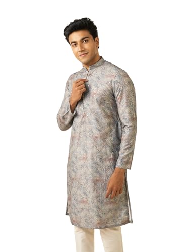 Kurta homme Manyavar tunique indienne en soie Chikankari pour cérémonie