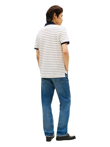 Image of Tommy Hilfiger Men's Short Sleeve Polo Shirts in Regular Fit With Stretch and Organic Pique Cotton