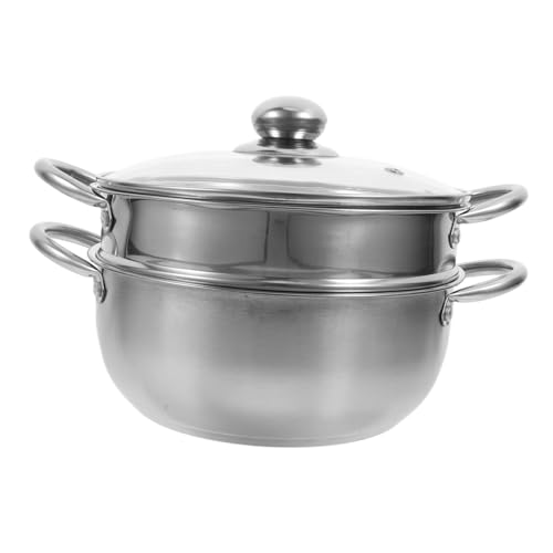 Cabilock Olla De Vapor De Acero Inoxidable De Doble Olla Para Cocinar Al Vapor Para Baño María Utensilios De Cocina Herramientas De Cocina