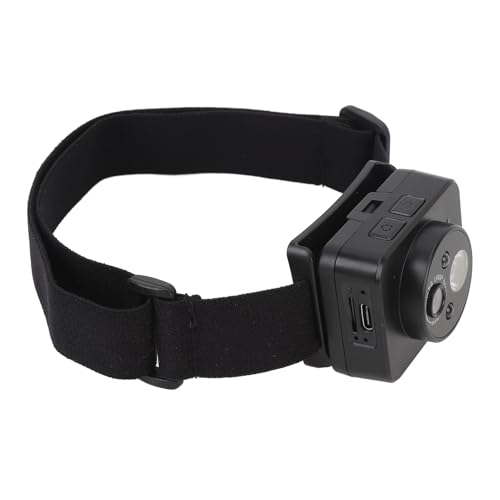 Videocamera da Azione Montata Sulla Testa 2MP 1080P Indossabile con Faro LED con Rilevamento Intelligente per la Lettura Notturna del Campeggio