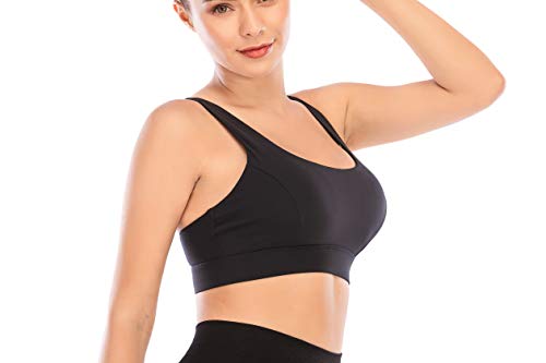 Image of RUNNING GIRL Sports Bras for Women,Padded Sports Bra Tank Top Sexy Crisscross Back High Impact Longline Workout Yoga Bra