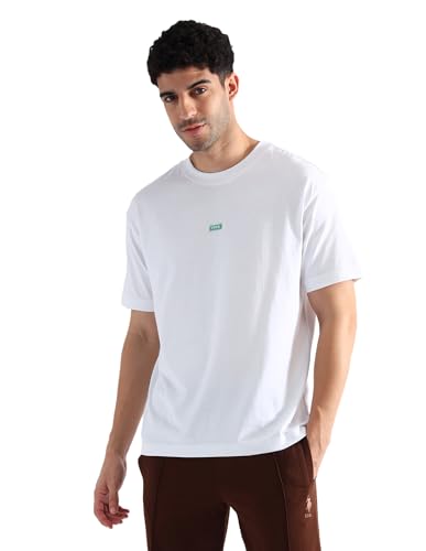 Image of U.S. Polo ASSN. Mens OEE04 Pure Cotton Oversized Lounge T-Shirt