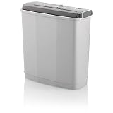 Dahle PaperSAFE PS 60 - Distruggidocumenti (6 fogli, livello di sicurezza P2, taglio a strisce, esente da olio e manutenzione, 11 litri), bianco, 6 Blatt