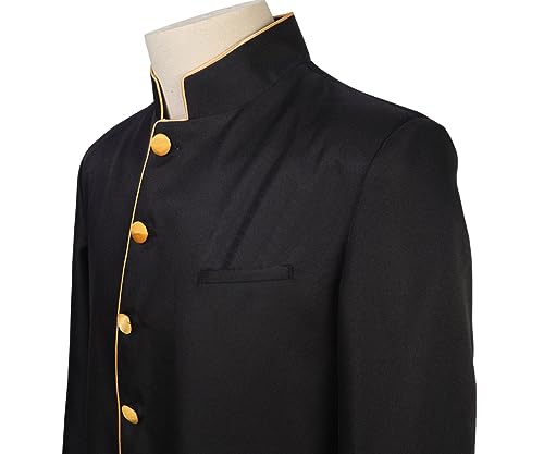 chigemianbaoba Men's Short Cassock Church Choir Minister Robe Pulpit Liturgical Clergy Robe Coat4