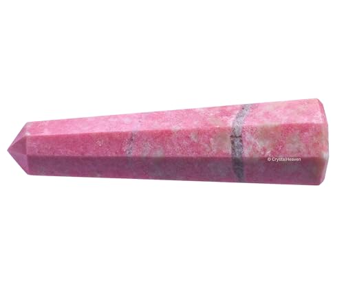 Image of Crystal Heaven Certified Thulite Tower Obelisk Point For Chakra, Healing And Balancing - Aaa Grade Original Certified Gemstone Agate For Reiki Meditation Yoga Spiritual (2-3 Inches)