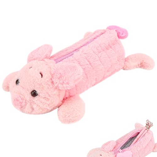 Image of Fluffy Pencil Case Pouch, Kawaii Pencil Bag, Animal Plush Pen Case, Zipper Pen Box, Storage Bag, Makeup Pouch, for Daily Work(1Pcs)