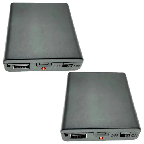 2 Stück 4 Batteriehalter mit Abdeckung, 6 V USB-Buchse, AA-Batteriehalter, Gehäuse aus Kunststoff mit Kontrollleuchte für Fernbedienung, Auto, LED-Leuchten und andere kleine Stromversorgungsgeräte