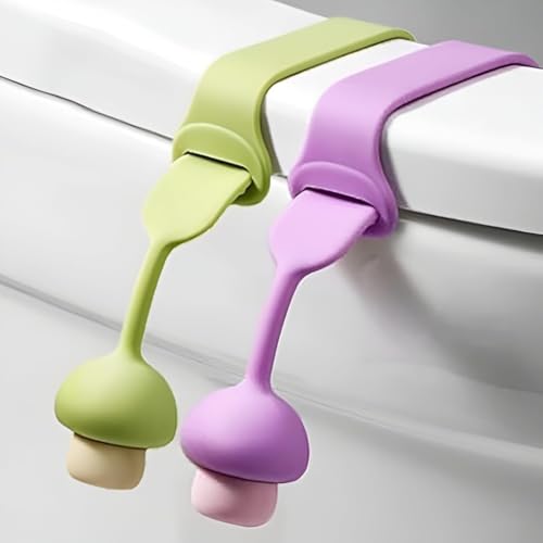 Image of 2Pcs Toilet Seat Lifter For Bathroom Accessories | Toilet Seat Cover Sport Lifter Clip | Silicone Toilet Seat Cover Lifter | Self-Adhesive Toilet Seat Holder (Multicolor)