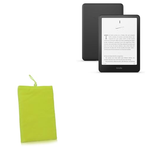 BoxWave Case Compatible with Amazon Kindle Paperwhite (11th Gen) - Velvet Pouch, Soft Velour Fabric Bag Sleeve with Drawstring - Olive Green