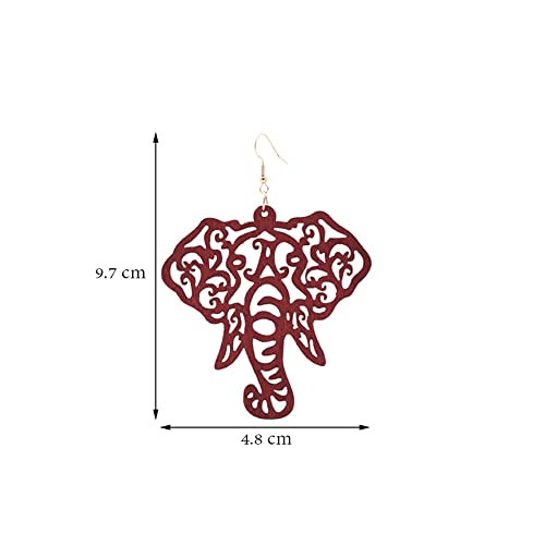 Elephant Head Filigree Fishhook Earrings2