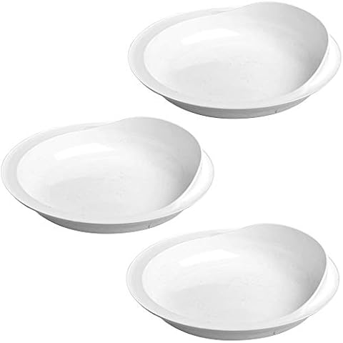 Providence Spillproof 9" Scoop Plate High-Low Adaptive Bowl - 3 Pack - Dish for Disabled, Handicapped, and Elderly Adults with Special Needs from Parkinsons, Dementia, Stroke or Tremors - PSC 996 Cover