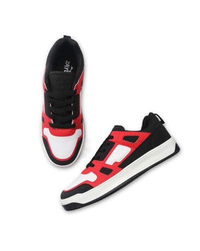 Image of ZAYDN ASH Black Red Men's Casual Sneaker