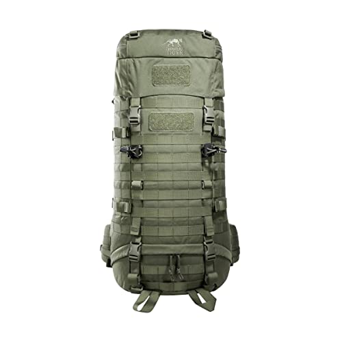 Foto von Tasmanian Tiger TT Base Pack 52 Modularer, erweiterbarer Einsatz-Rucksack 52L bis 65L Volumen, Trekking-Rucksack mit Molle-System und abnehmbarem Hüftgurt Olive