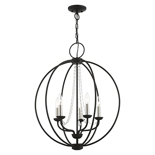 Livex Lighting 40915-04 Arabella Chandelier, Brushed Nickel by Livex - Used condition - Image 6
