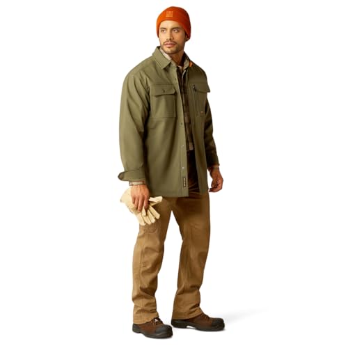 Image of ARIAT mens Rebar Classic Canvas Shirt Jacket